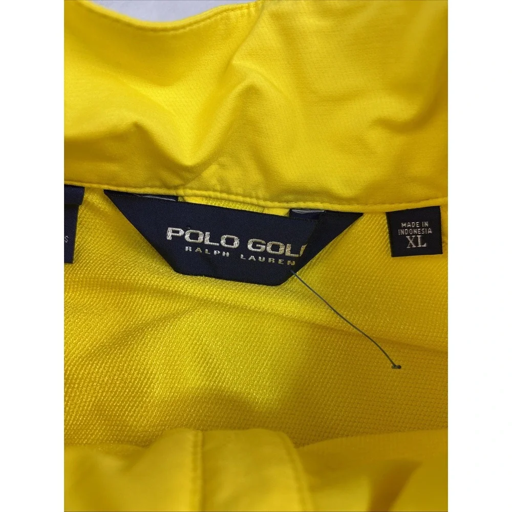 Polo Ralph Lauren Vest Mens X- Large Yellow Windbreaker Golf Rain Resistant